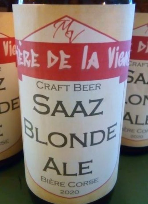 Bière blonde de la vigne